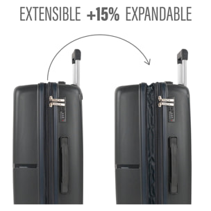 Juego De Maletas Rígidas Pp Itaca 761300 Viaje Pp Itaca Antracita