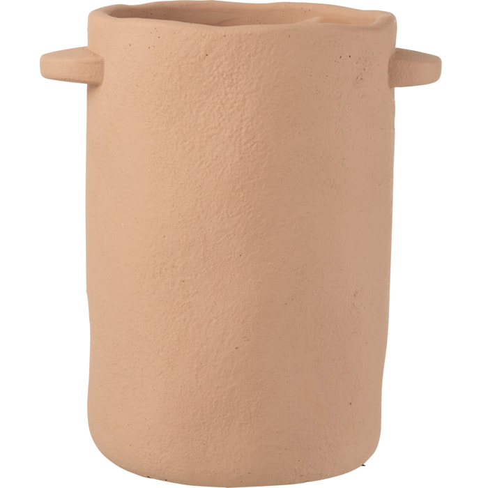 J-Line cache-pot Gustave Allongé - ciment - marron clair - Ø 20.5 cm