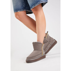 Botas Australianas Nordic Tejido Ante con Forro Interior Nova Low Beige D.Franklin