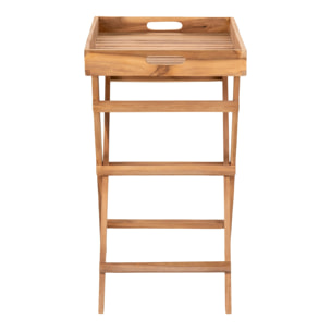 Tavolino vassoio Ronda in teak naturale 29x39x49,5 cm