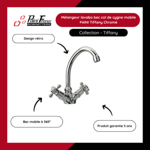 Mélangeur lavabo bec bas mobile PAINI Tiffany Vieux Bronze