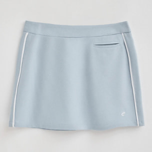 Gonna blu chiaro June con monogramma ricamato