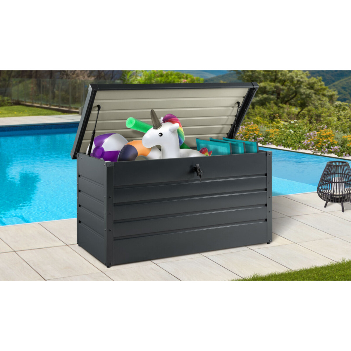 Coffre de jardin métal 350L