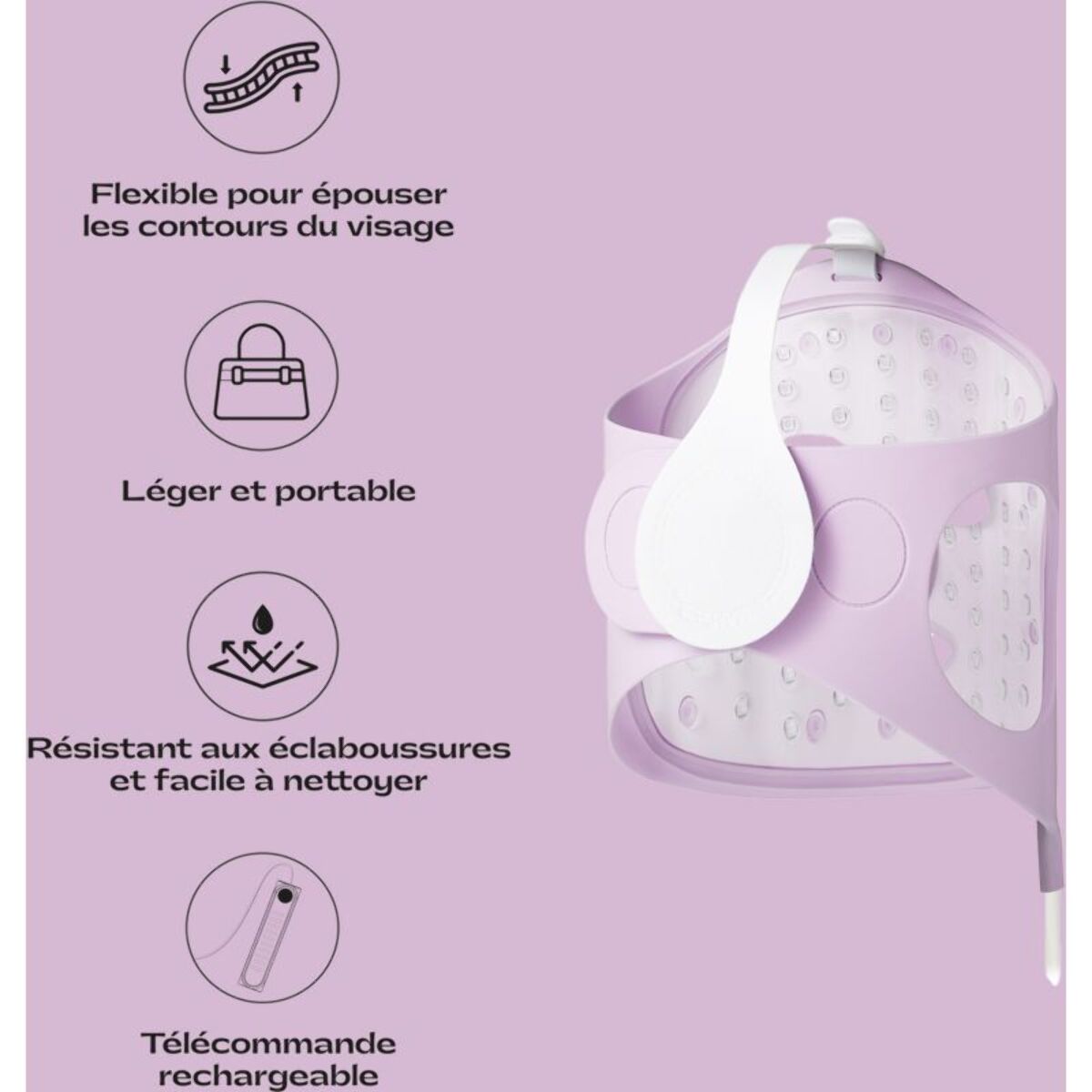 Masque LED LOLA Glow Lilac