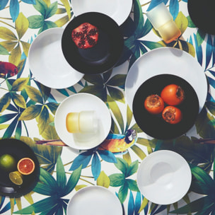 Service de table 18 pièces Diwali Noir - Luminarc - Opale trempé extra résistant - Effet marbre aléatoire