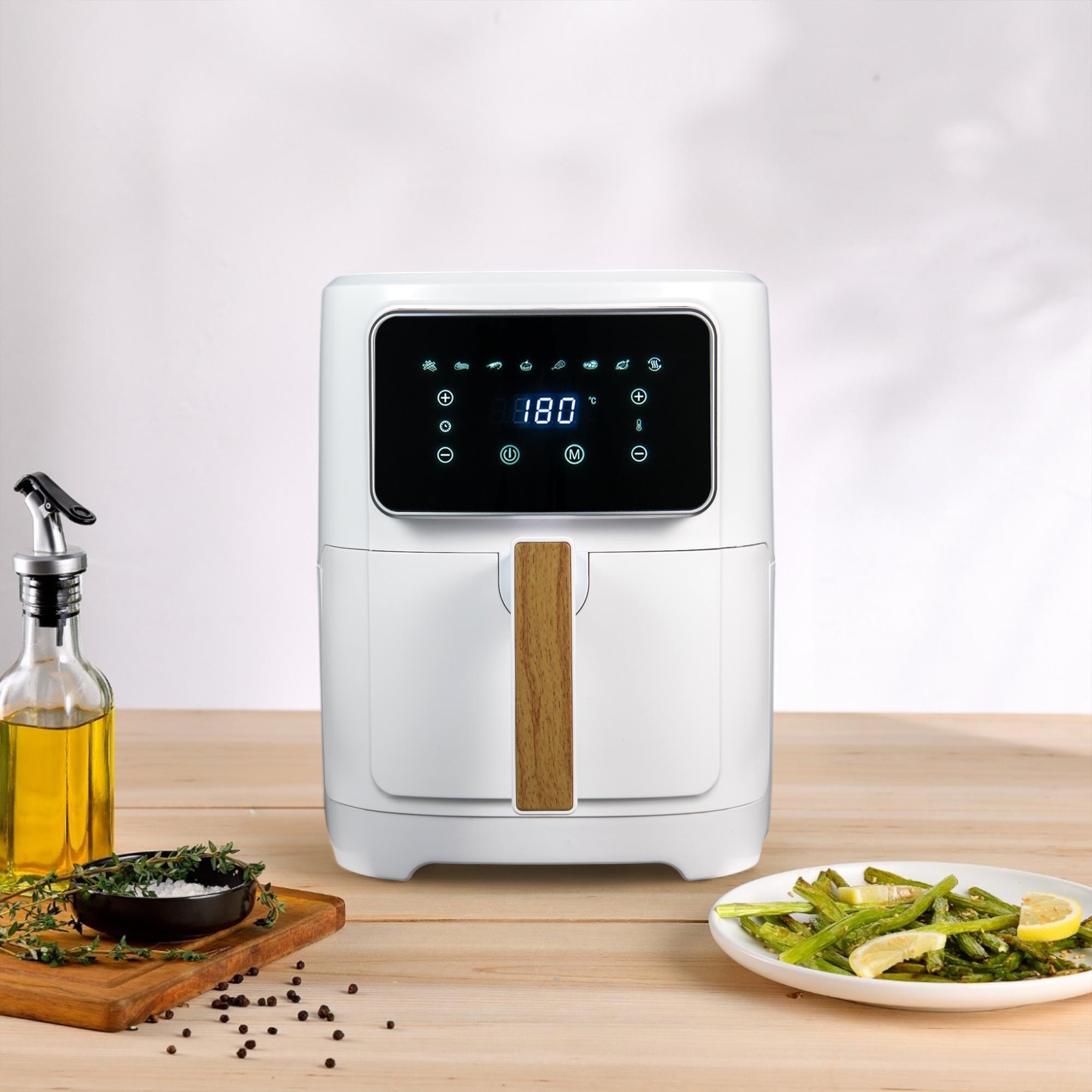 freidora de aire 1800w 6.9l 8 programas de cocción, con revestimiento cerámico - temporizador hasta 30 min