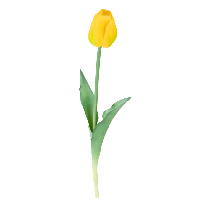 Tulipano Real Touch - Pezzi 12 - 15X44X15cm - Colore Giallo - Bianchi Dino -