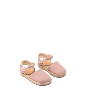 Conguitos - Sandali estivi in juta con zeppa per bambina comodi