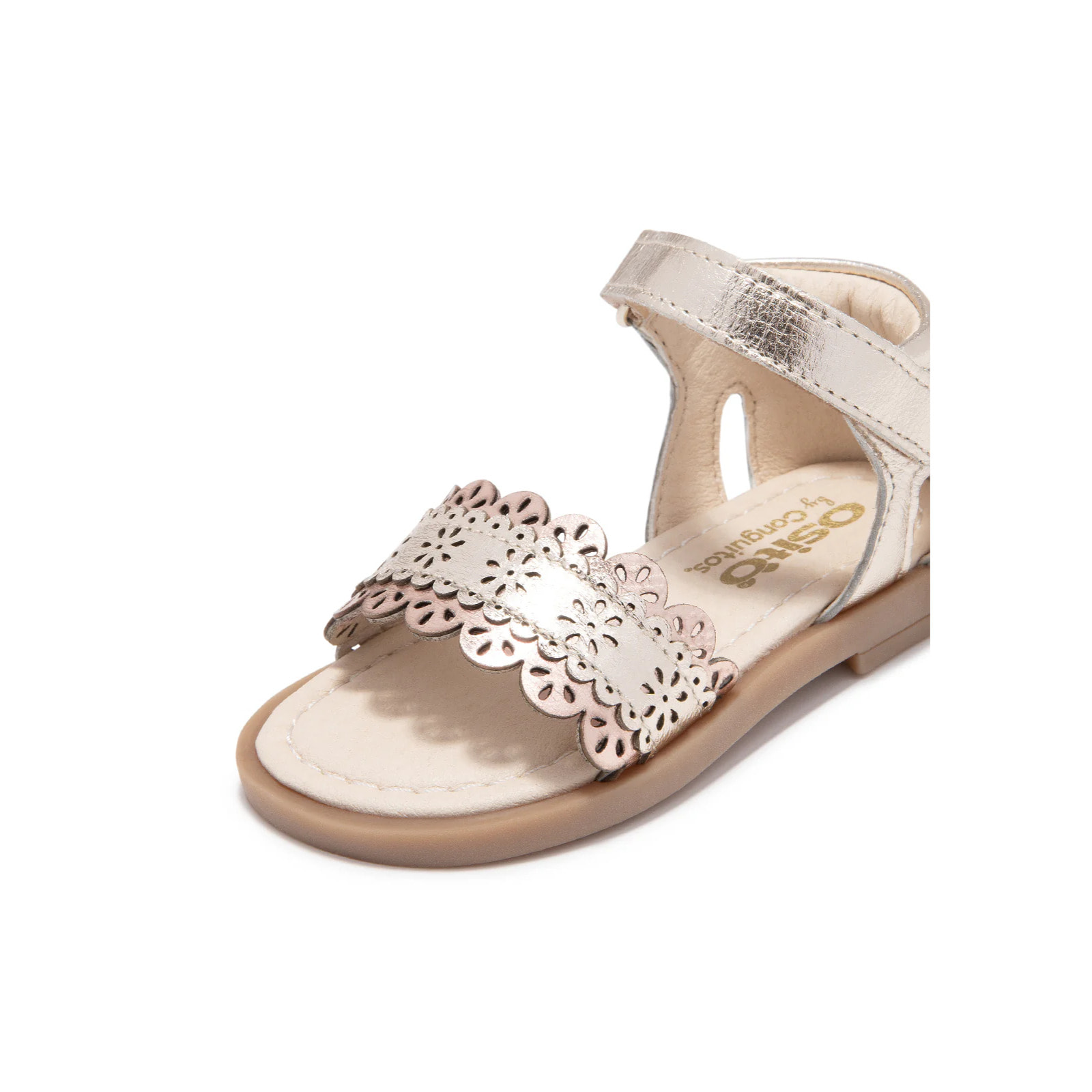 Sandalias De Bebé Hebilla Oro