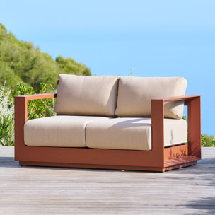 Canapé de jardin Allure 2 places beige acajou