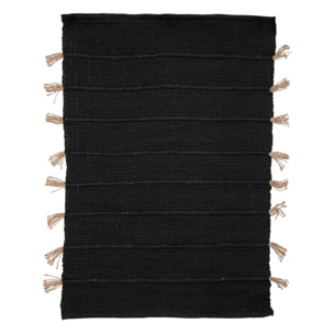 Tapis "Tula" en coton avec pompon en jute 60x90cm
