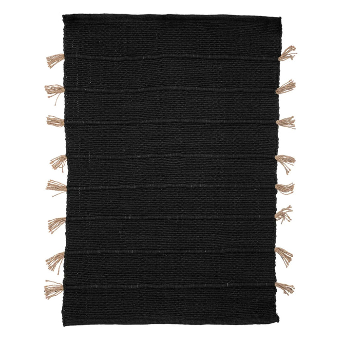 Tapis "Tula" en coton avec pompon en jute 60x90cm
