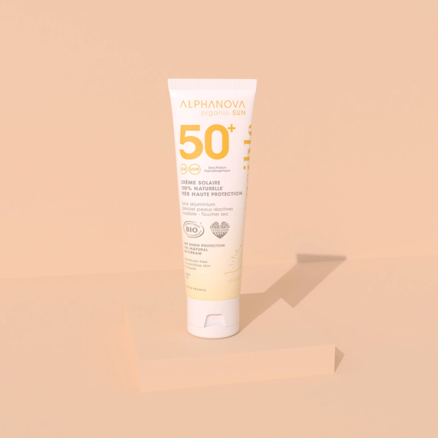 Sensitiv+ SPF50+ - Crème Solaire Sans Parfum 100% Naturelle Bio