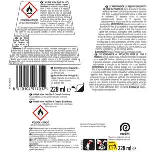 Air Wick Active Fresh Spray Automatico Sin Aerosol - Ambientador para casa con aroma a Flor de Cerezo y Frambuesa - 4 Recambios (4x228ml)