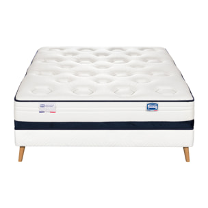 Ensemble L'INEDIT, matelas Hybride , ferme, H27 + sommier