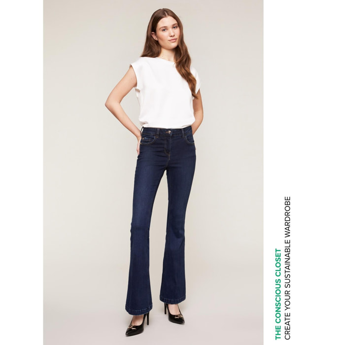 Motivi - Jeans flare Bianca - Blu