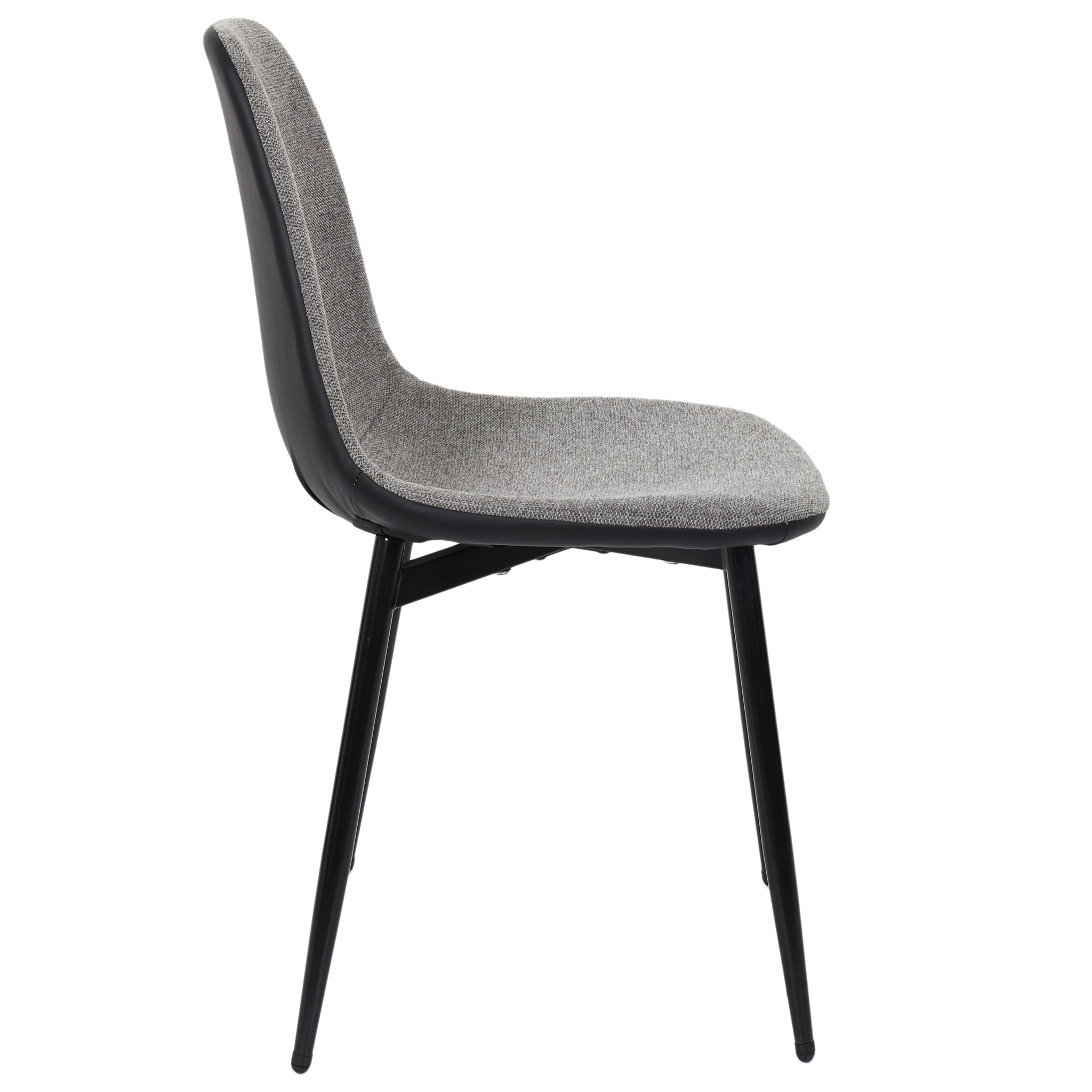 Chaise Memphis Gris Et Noir - Lot De 4