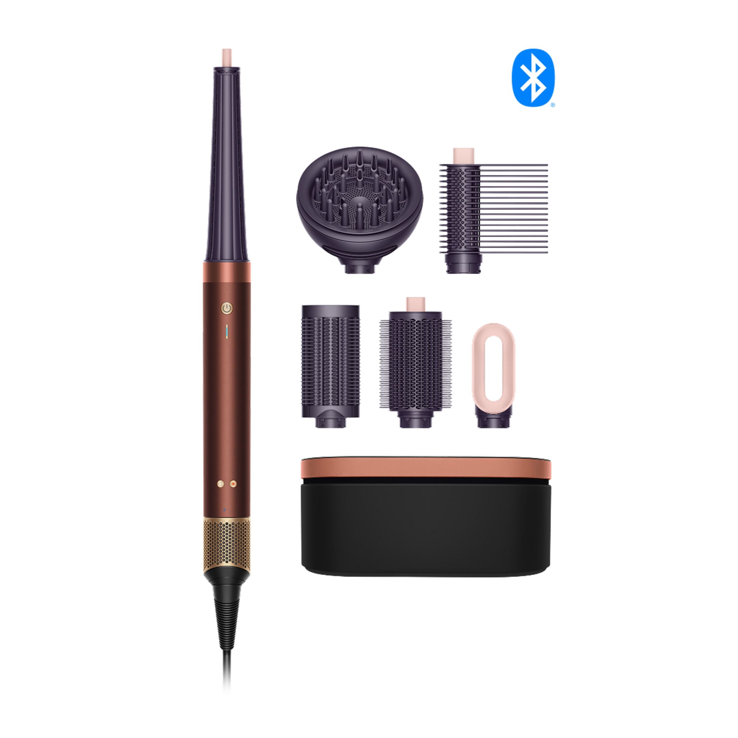 Multi-styler et sèche-cheveux Dyson Airwrap Co-anda2x™ - cheveux bouclés à frisés (Prune/Cuivré)