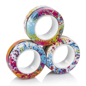 Magnetic Fidget Rings, anelli magnetici dal design esclusivo. Giocattolo antistress, ansia, concentrazione.