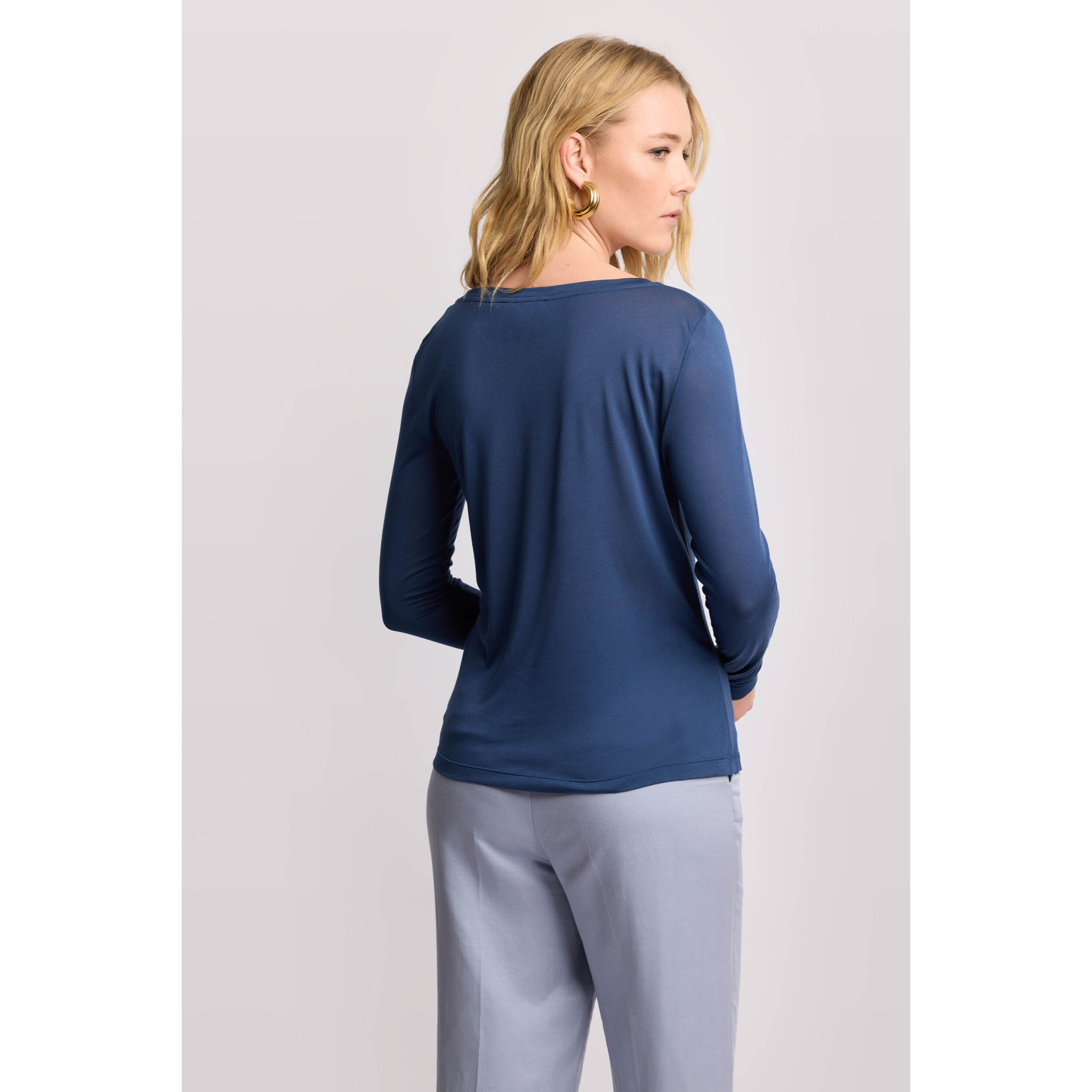 Kocca - Maglia minimal con bottoni Donna, Tinta unita, Girocollo