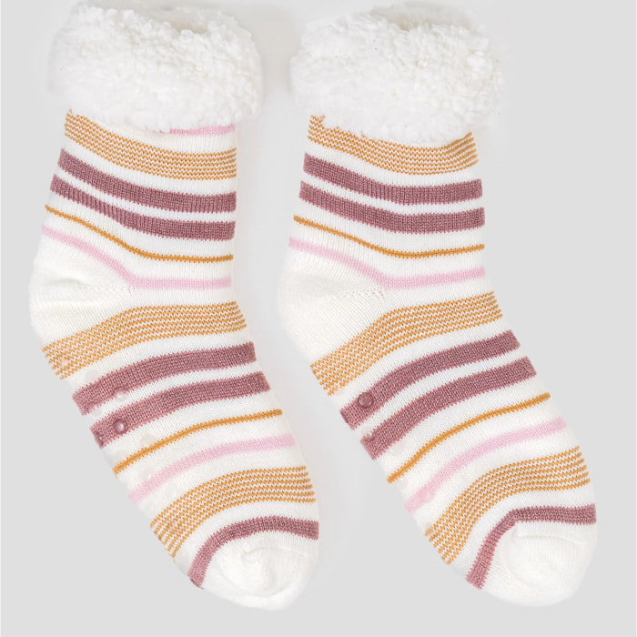 Calcetines mujer Raya Calendula malva rosa