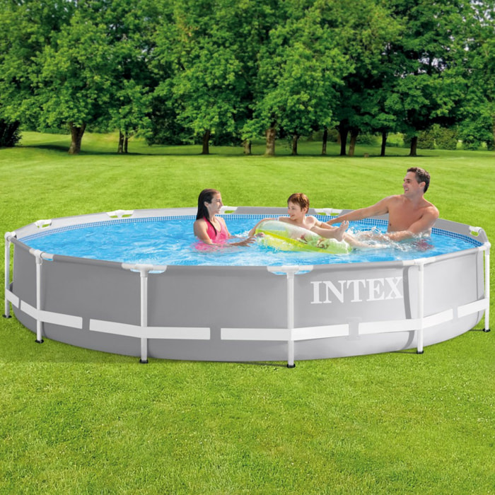 Intex Piscina Prisma Frame rotonda, 366x76 cm