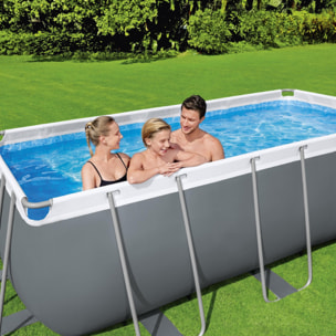 Bestway Piscine hors sol tubulaire rectangulaire Bestway Steel Pro MAX 412 x 201 x 122 cm gris