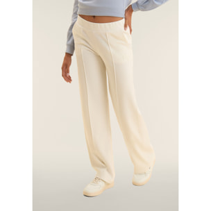 Pantaloni Sportivi con Gamba Wide Leg e Logo Ricamato