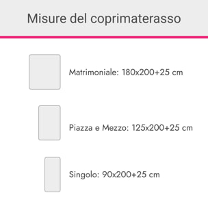 Coprimaterasso fasciato con elastico IPERSAN Puro Cotone Bianco
