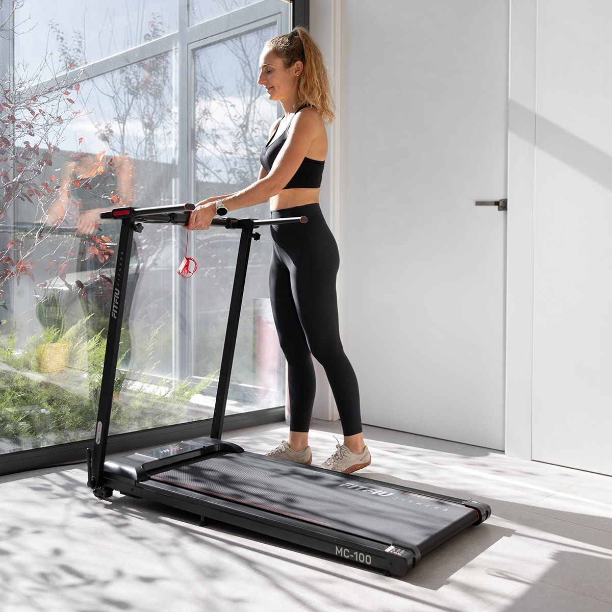 Cinta de correr plegable FITFIU 1500W 12km/h pantalla LCD y conectividad app