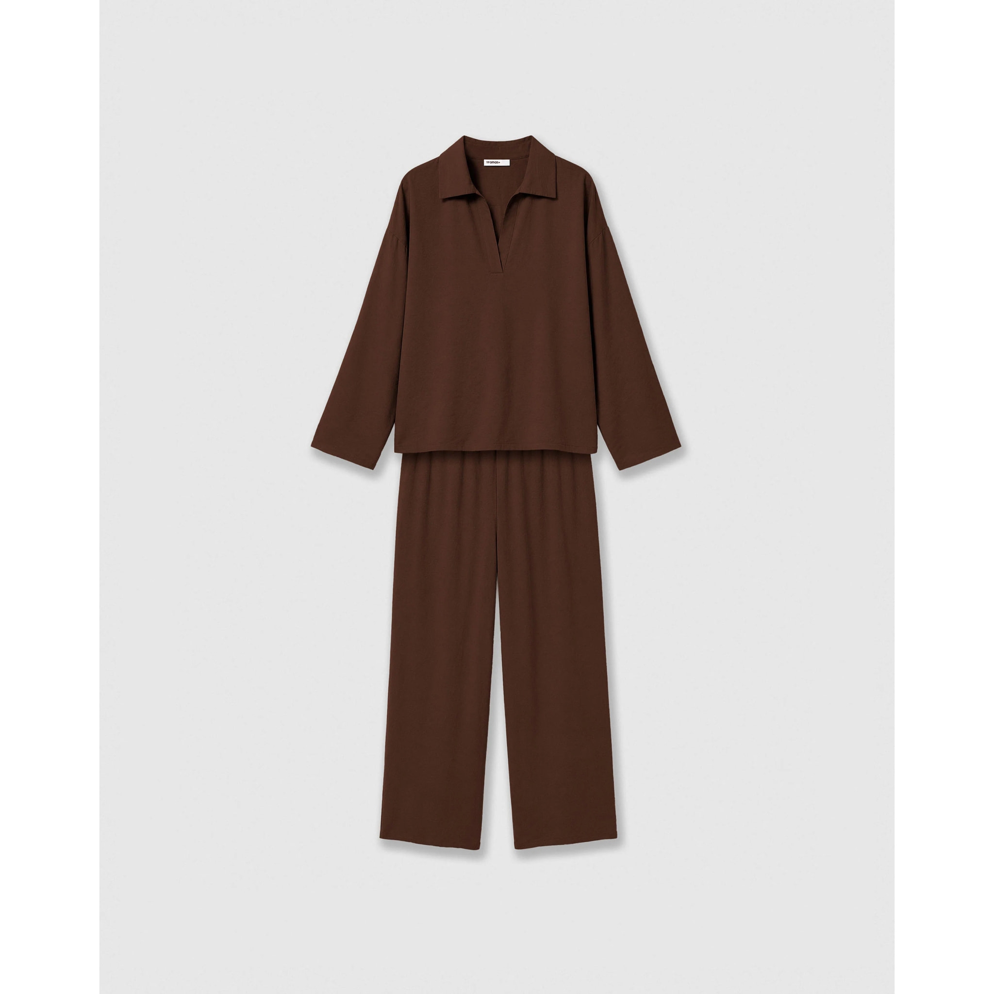 Set blusa pantalón marrón