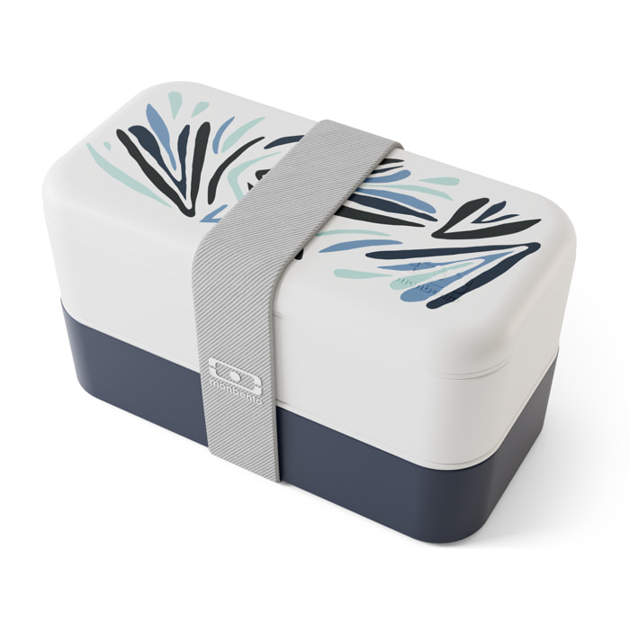 Lunch box 2 compartiments Original 1L Made in France Bleu Nordic