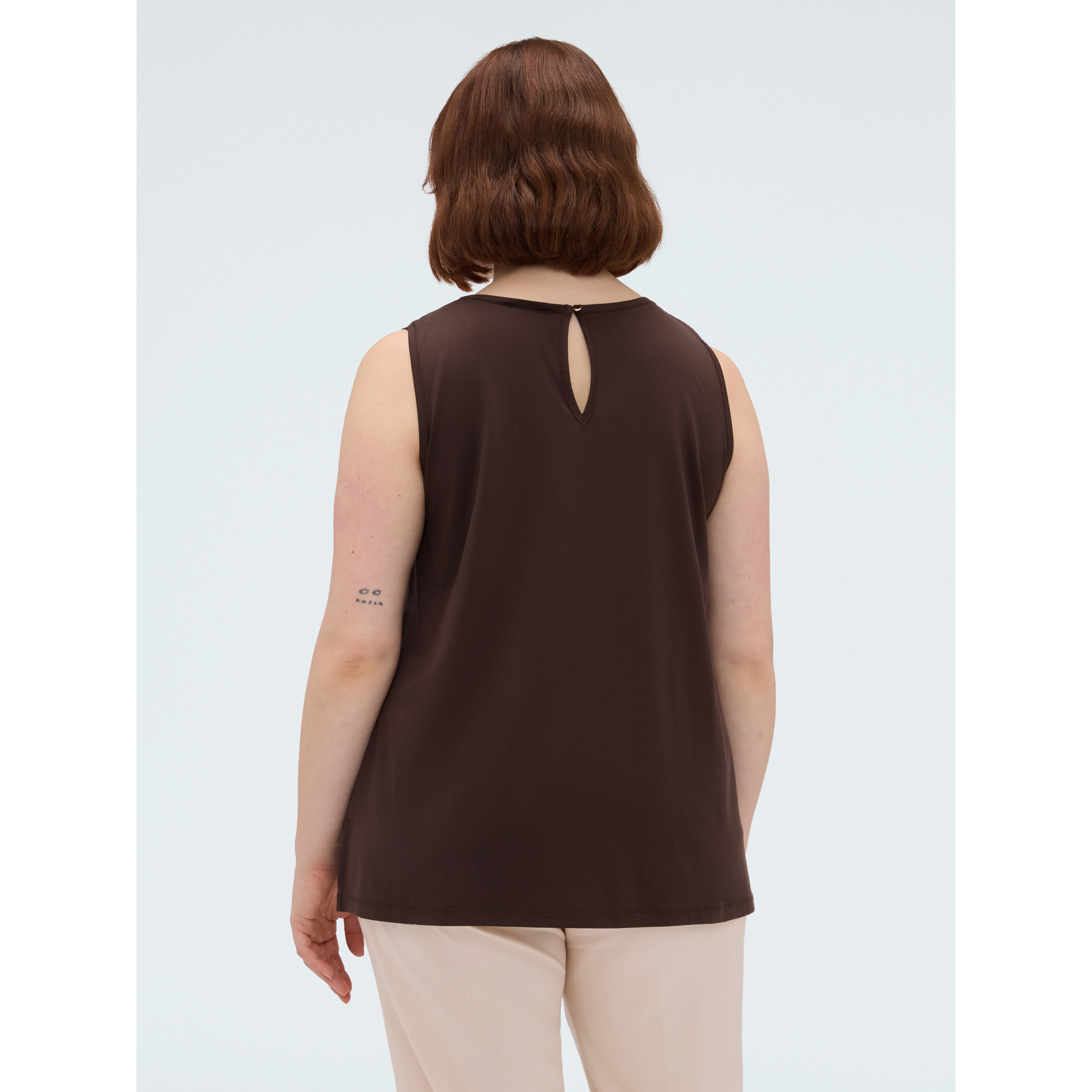 Fiorella Rubino - Top con pizzo - Marrone