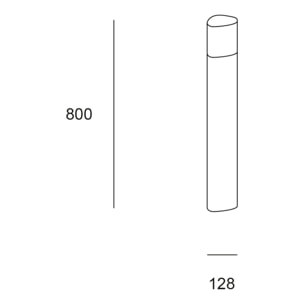 Forlight Baliza Ip44 Mandela 800Mm E27 23W Gris Urbano 1500Lm