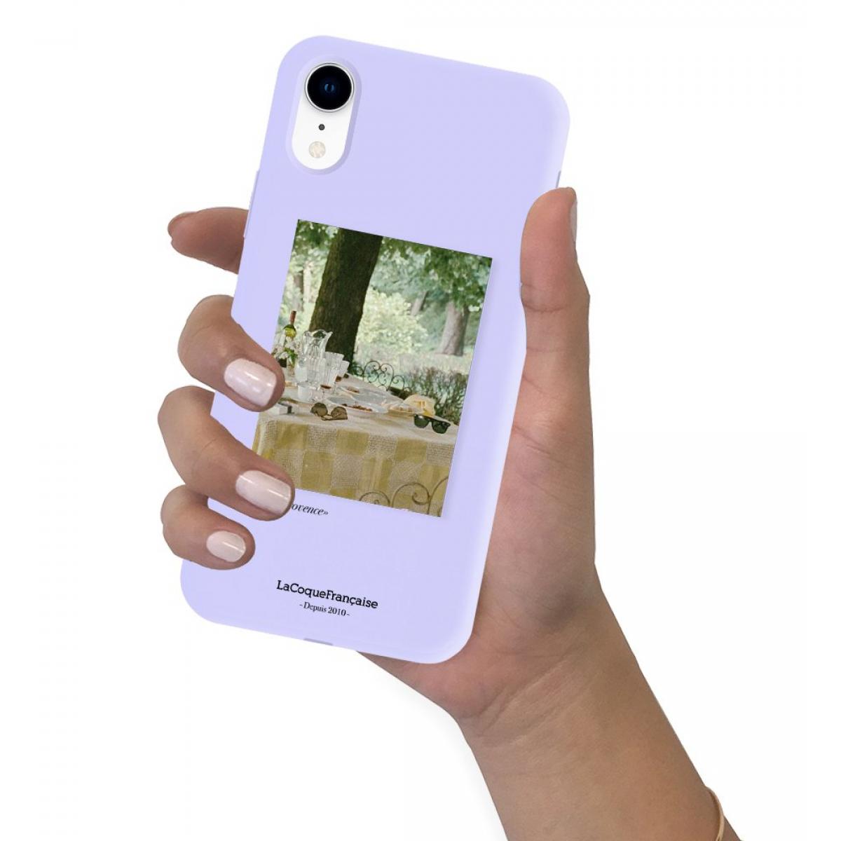 Coque iPhone Xr Silicone Liquide Douce lilas Été Provencal La Coque Francaise.