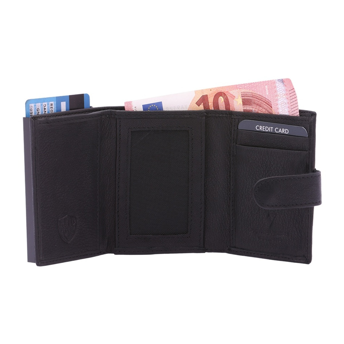 Portafoglio uomo in vera pelle - Modello False - Casual - 7.5 x 10.0 x 2.5 cm