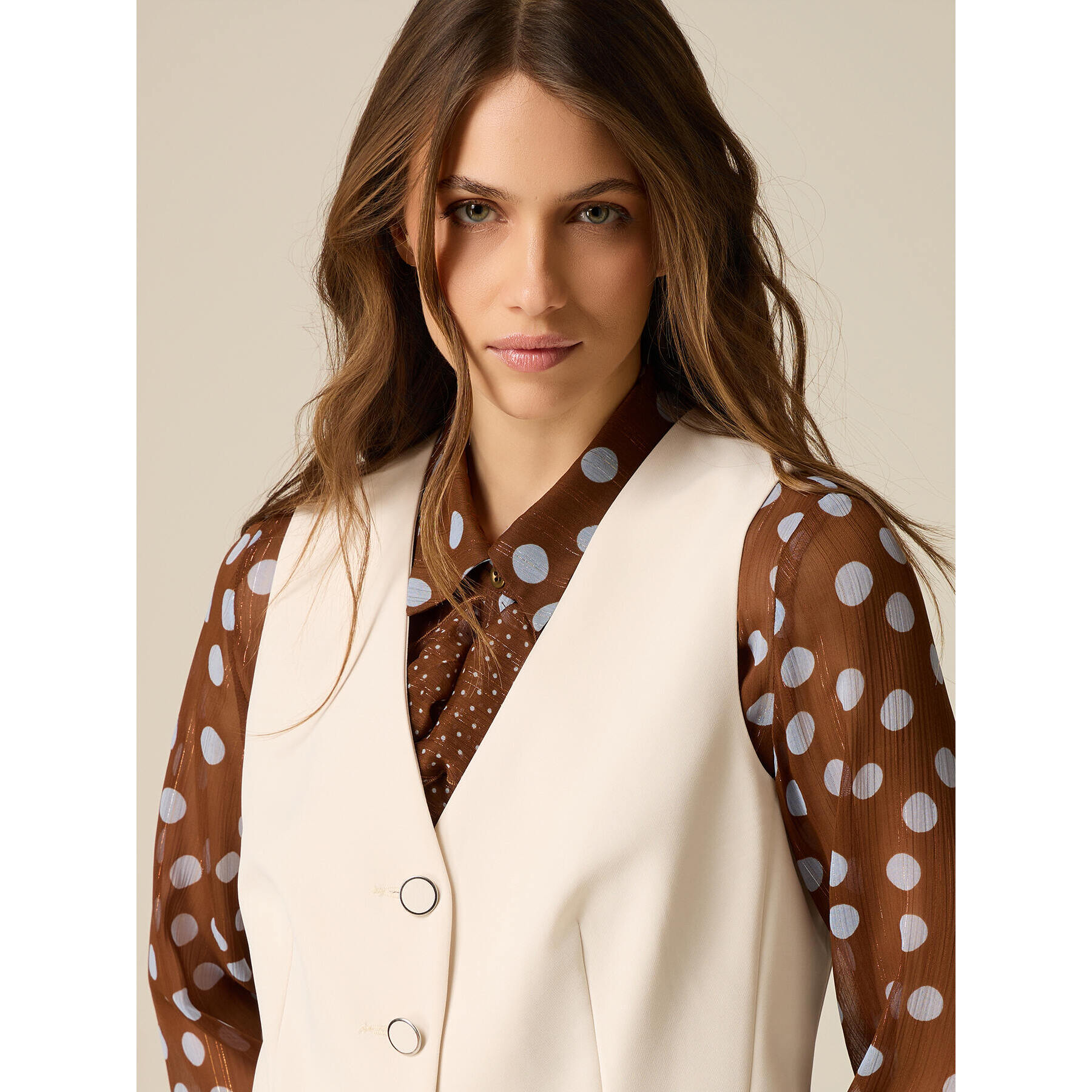 Oltre - Gilet sartoriale corto - Bianco