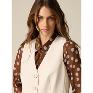 Oltre - Gilet sartoriale corto - Bianco