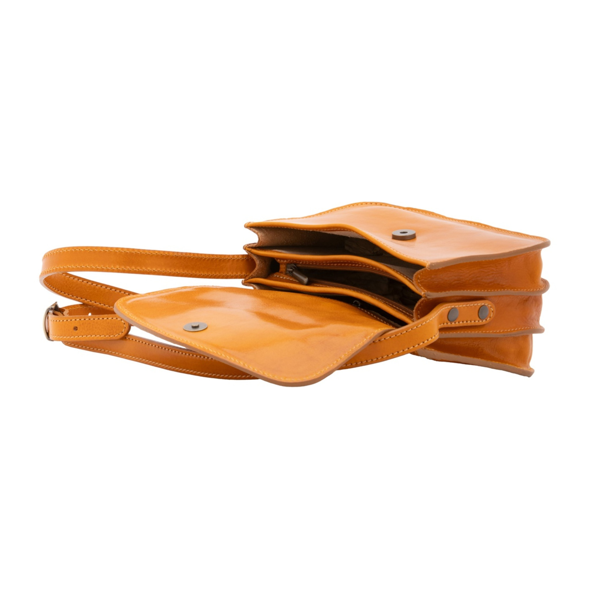 Borsa a tracolla da donna - Modello False - 100% pelle - 22.0 x 16.0 x 9.5 cm