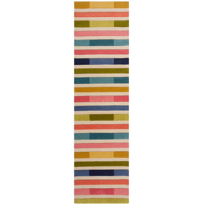 Tapis en laine de couloir PIANO Rose