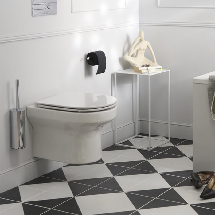 Pack WC suspendu sans bride Elite + abattant + bâti-support autoportant + plaque blanche