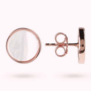 Orecchini a Bottone con Disco Piccolo in Pietra Naturale di Magnesite Azzurra