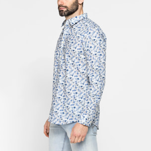 CAMICIA ESTIVA IN COTONE LEGGERO CON COLLO ITALIANO