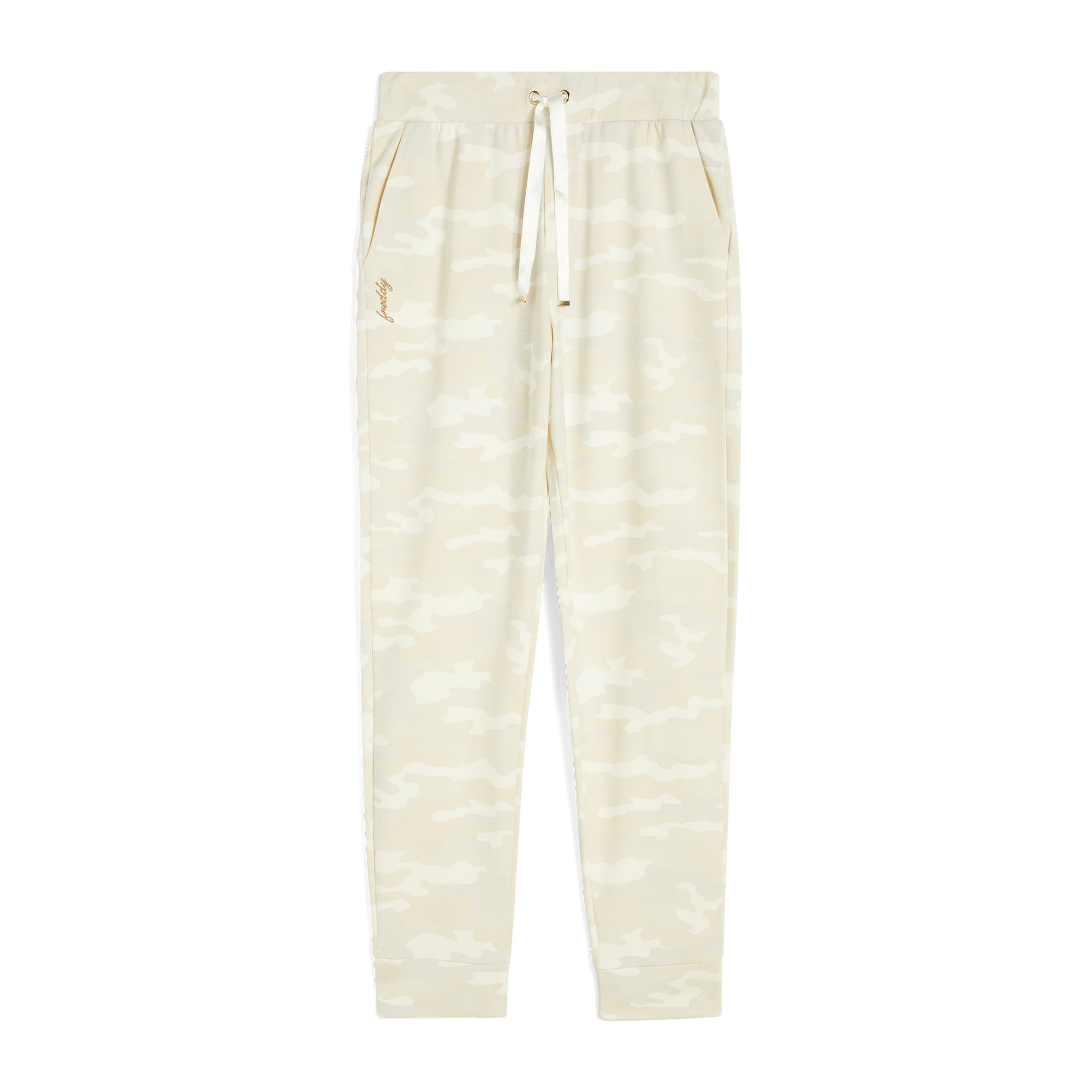 Pantaloni donna in french terry modal stampato camouflage