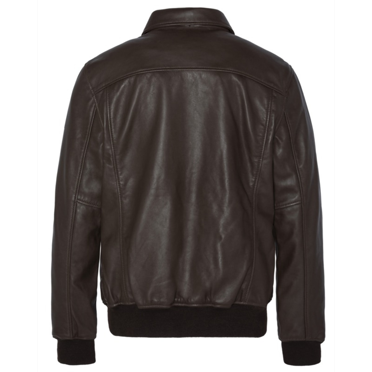 LCYALESCLASSIC JACKET WITH RIBLEATHERBROWN