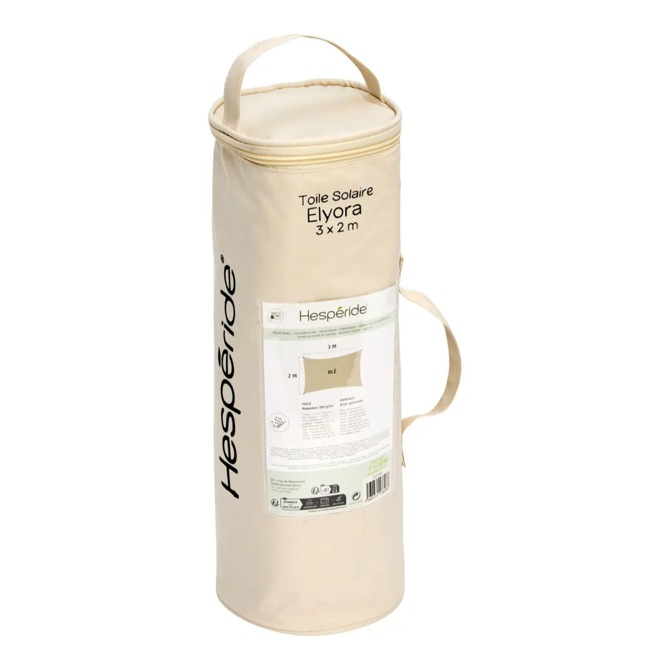 Voile d'ombrage Elyora 3x2m ble