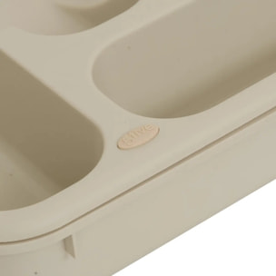 Range-couverts Poly extensible 6 compartiments beige