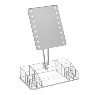Miroir LED 14 compartiments "Selena" transparent