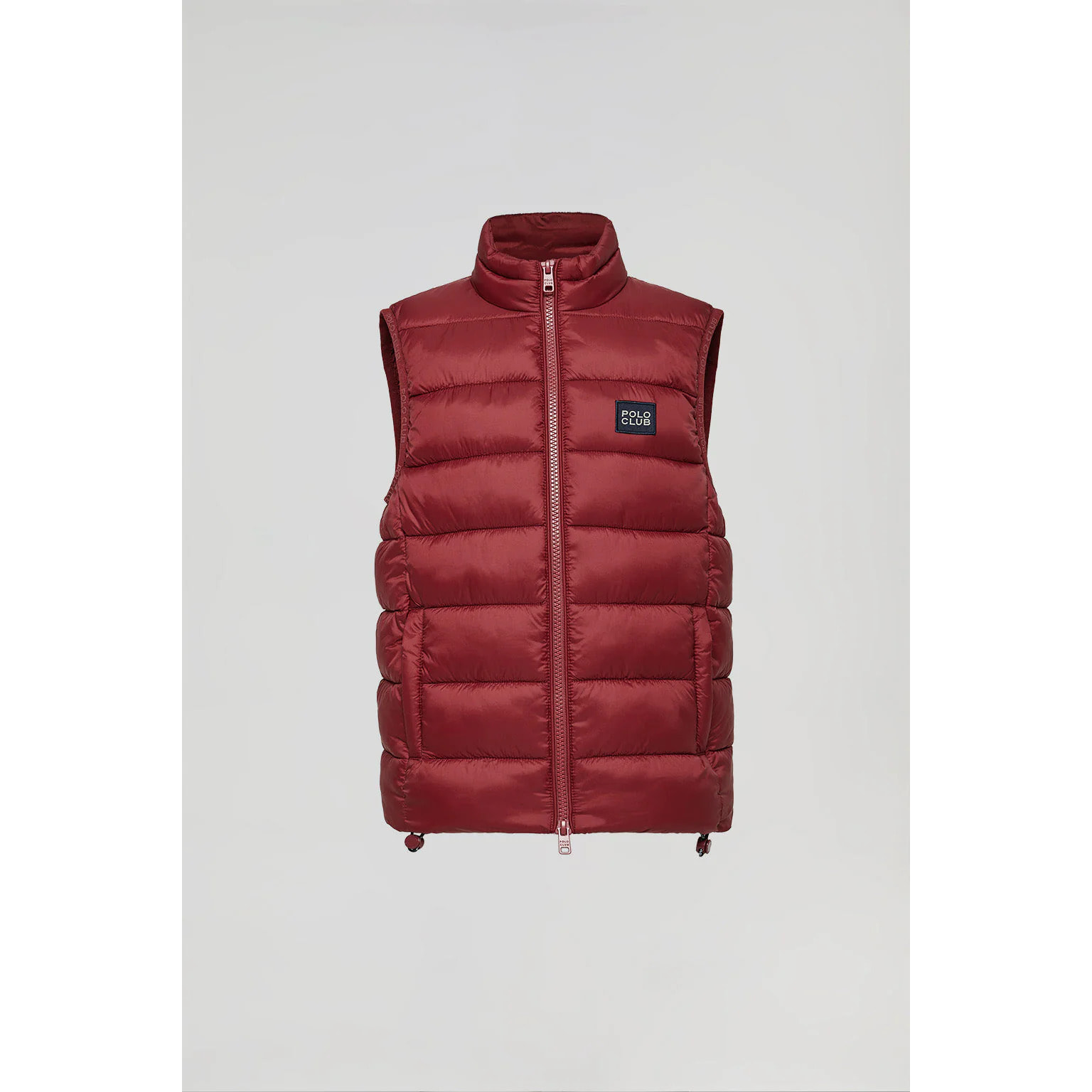 Gilet Charlie ultralight da bambino bordeaux con particolari Polo Club