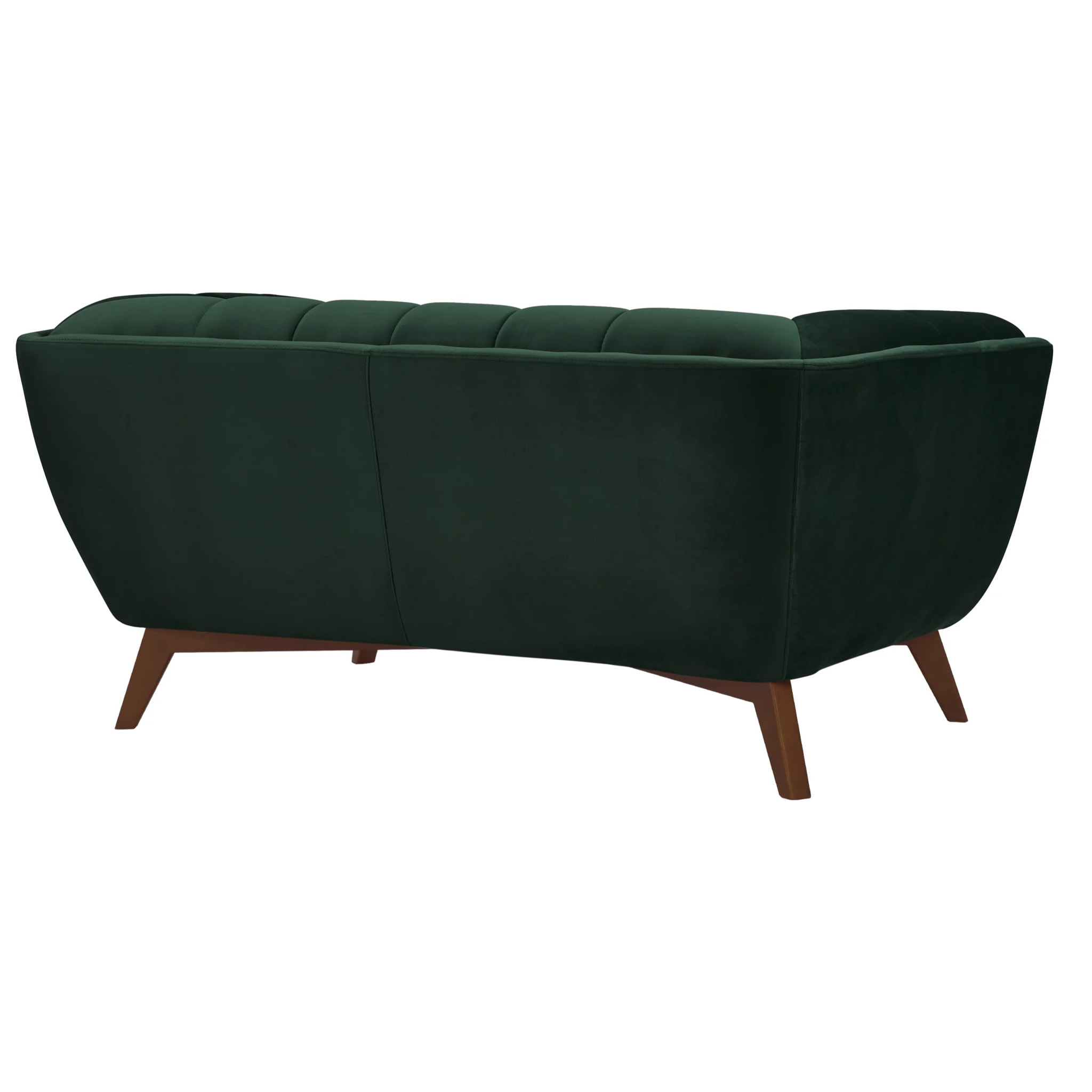 Canapé 2 places en velours vert foncé - Mona